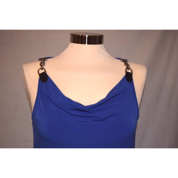 Michael Kors Blue Sleeveless Sheath Dress size Med - Picture 2 of 6
